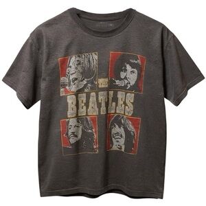 Levi's The Beatles Abbey Road Group Photo Graphic T-Shirt Gray Women's Medium